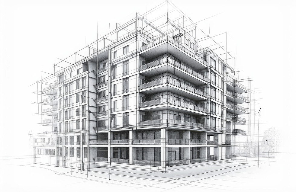 modern architecture building sketch