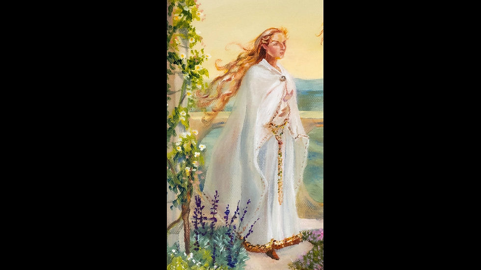 Thumbnail: "Faramir and Éowyn at the Houses of Healing" Tolkien Art Print