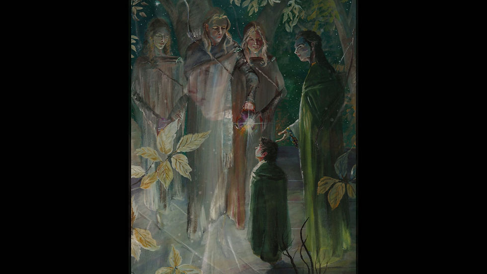 Thumbnail: "Lothlórien: The Flet in the Mallorn" Tolkien Art Print