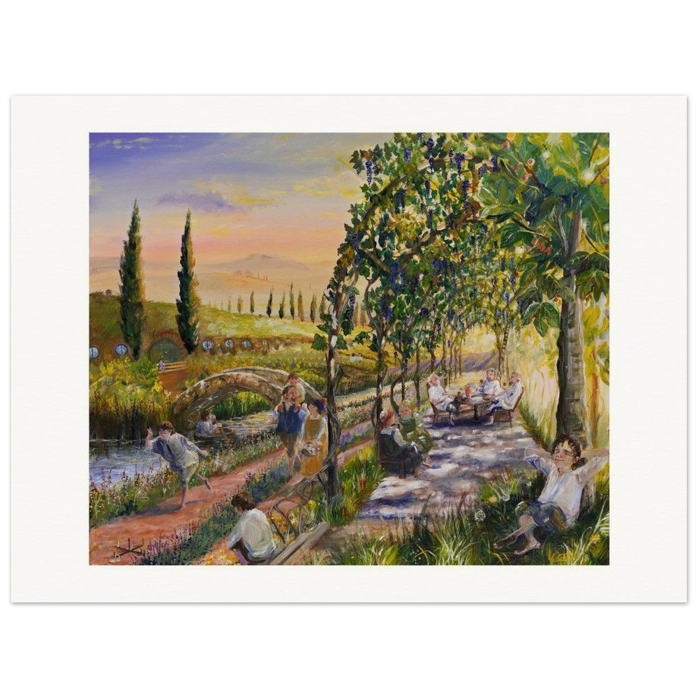 "The Southfarthing at Peace" Tolkien Art Print