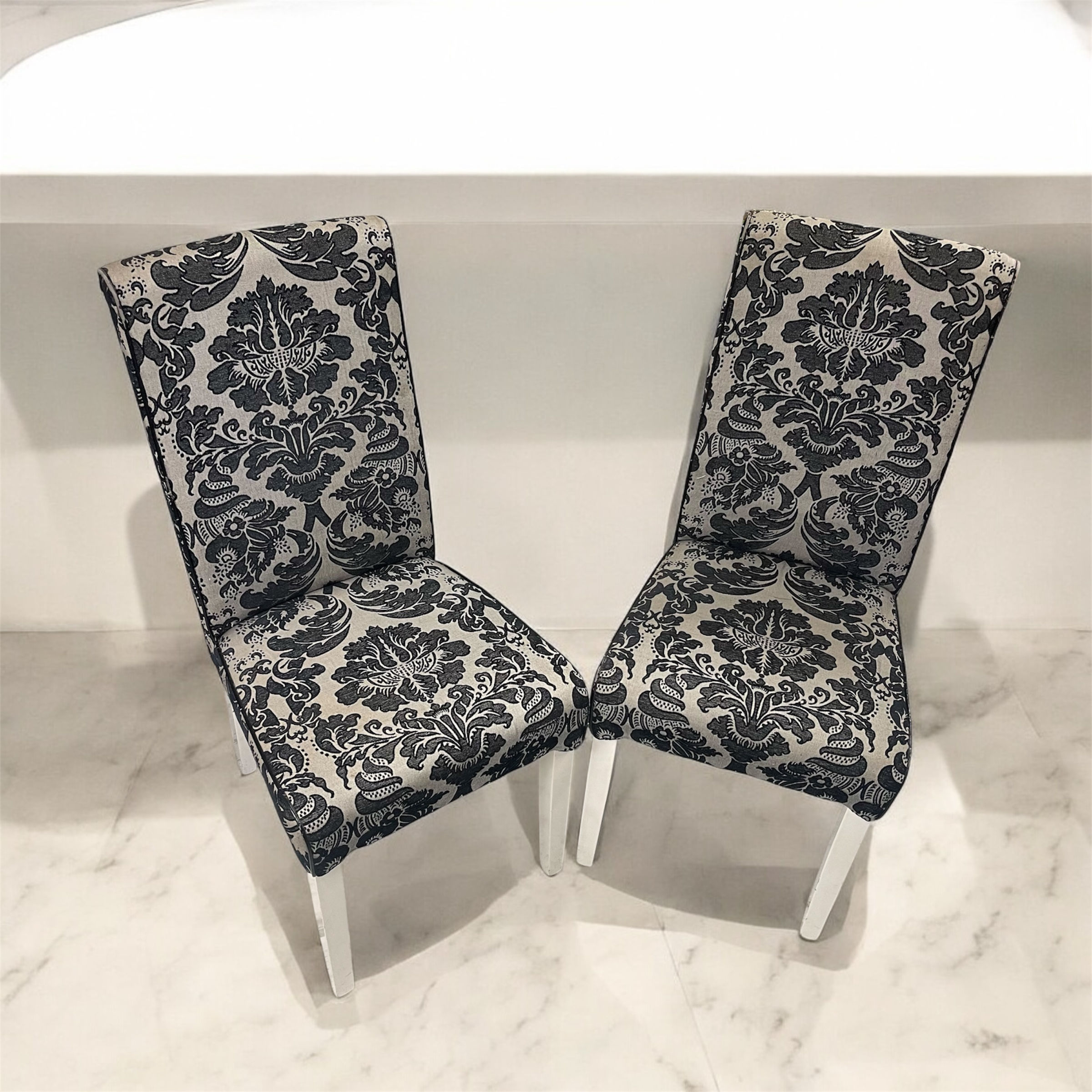 Pair of Chairs with Vivaldi Onyx Fabric Upholstery
