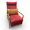 Thumbnail: Red cushion Armchair