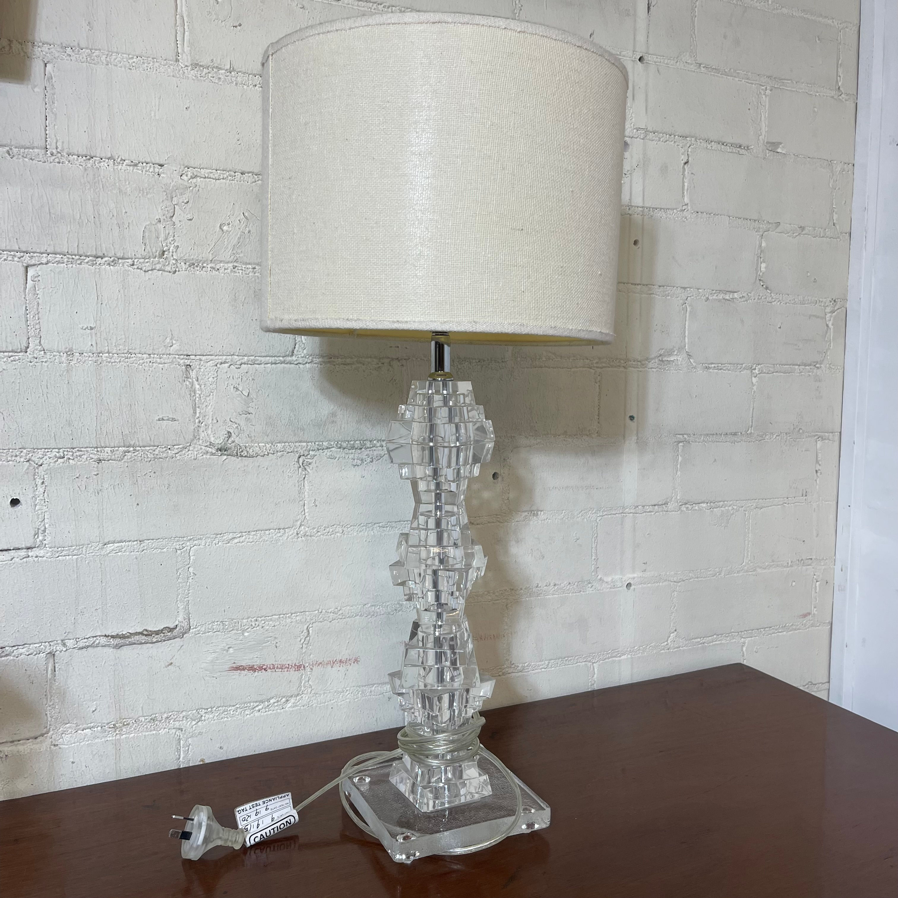 Orrefors Style Table Lamp