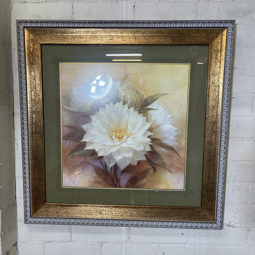 Framed Igor Levashov White Cactus Flower Print
