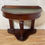 Thumbnail: Mahogany Demilune Console with Leather Inlay 