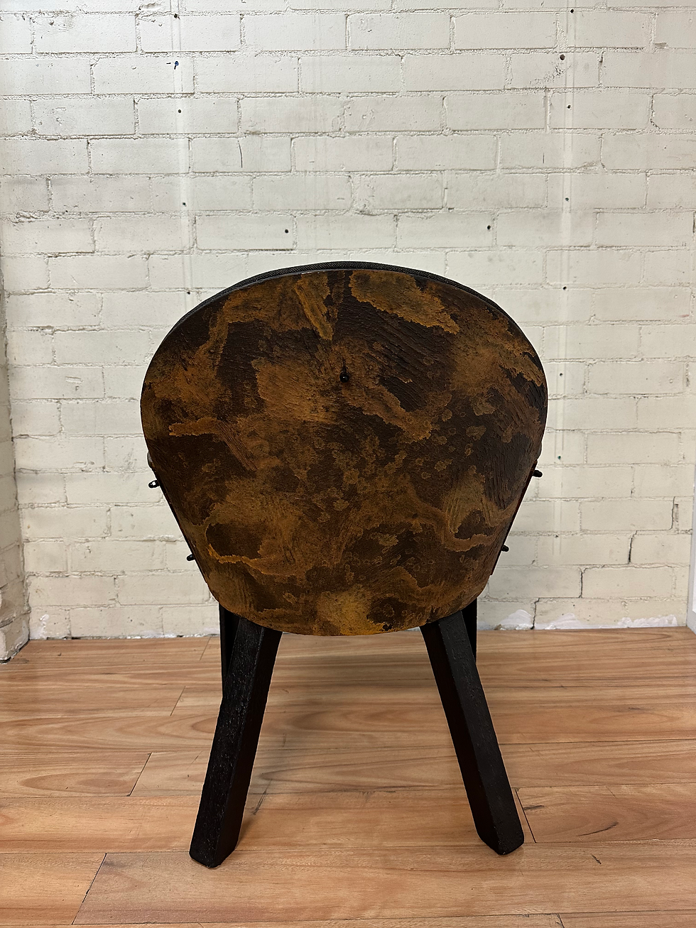 Thumbnail: Unique Industrial Dark Vintage Armchair