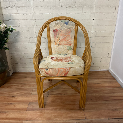 Set of 4 Boho Rattan Chairs | Upcycle Design