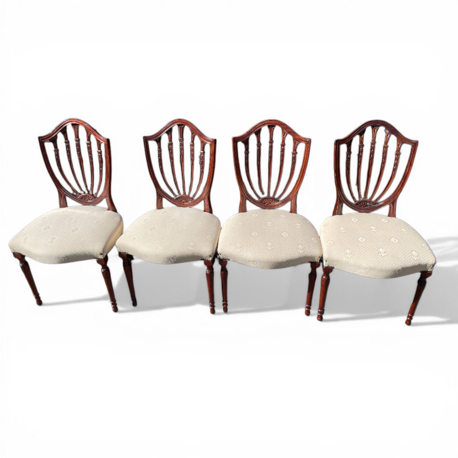 Set of 4 Shield Back Dining Chairs