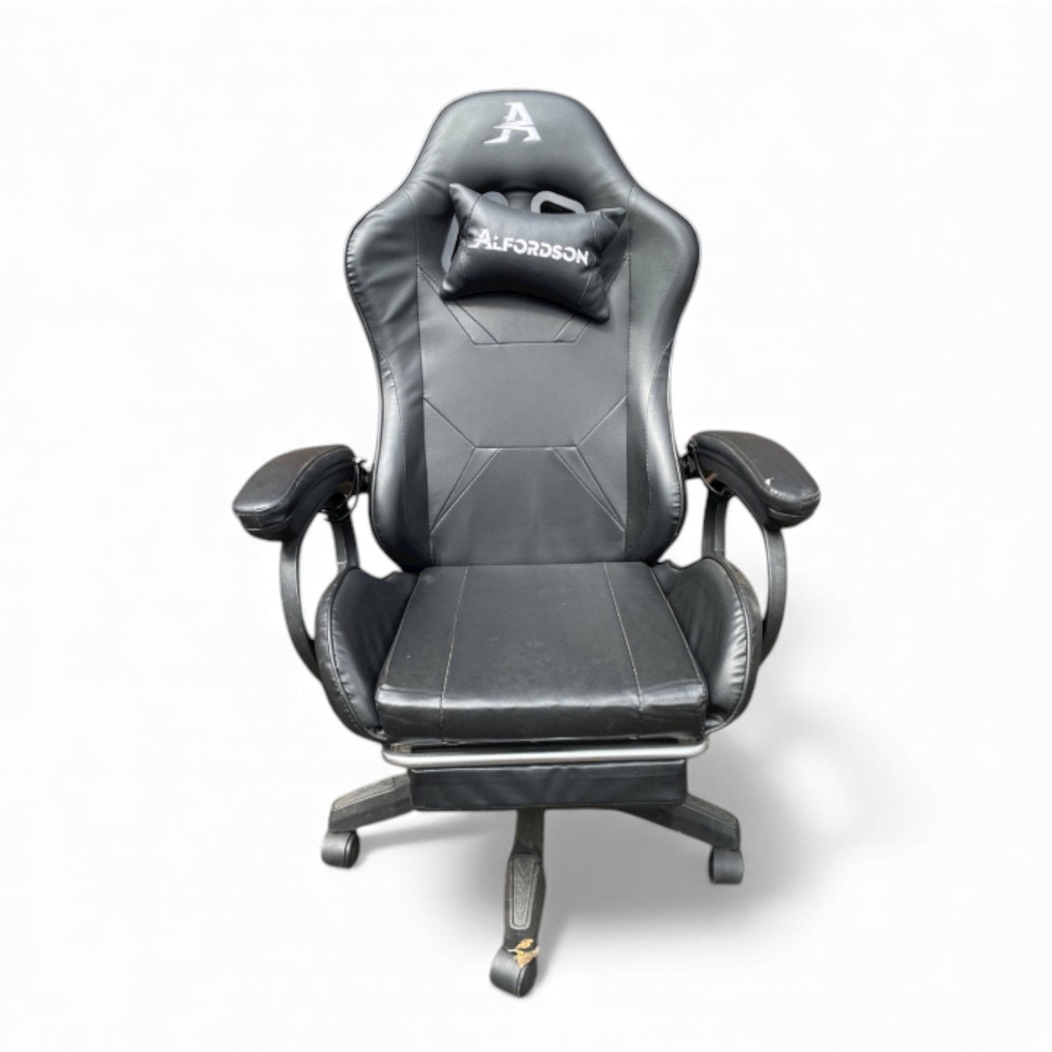 Alfordson black PU leather gaming chair