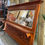 Thumbnail: Bevlled glass hall stand top with carved timber