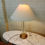 Thumbnail: Glass Cylinder Table Lamp with White Cone Shade
