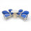 Thumbnail: Round Dining Table with 4 Upholstered Chairs