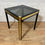 Thumbnail: Mid-Century Square Black & Gold Glass Side Table 
