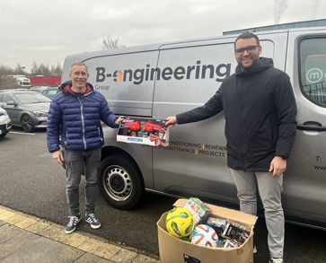 B-engineering team donates toys