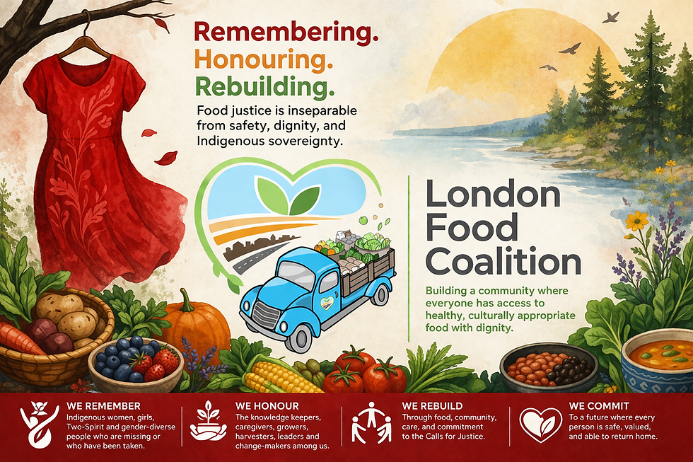Where Food Abundance Meets the Red Dress: Remembering, Honouring, and Rebuilding Community