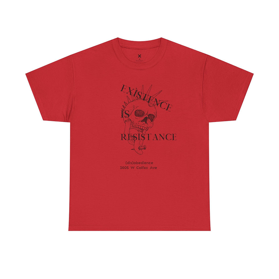 Thumbnail: Existence is Resistance Skull Tee