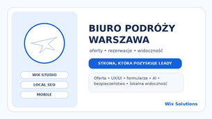 Strona biura podróży w Warszawie z ofertami wyjazdów, rezerwacją online i lokalnym SEO