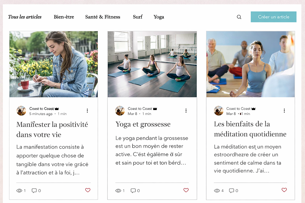 Ajouter et configurer votre blog