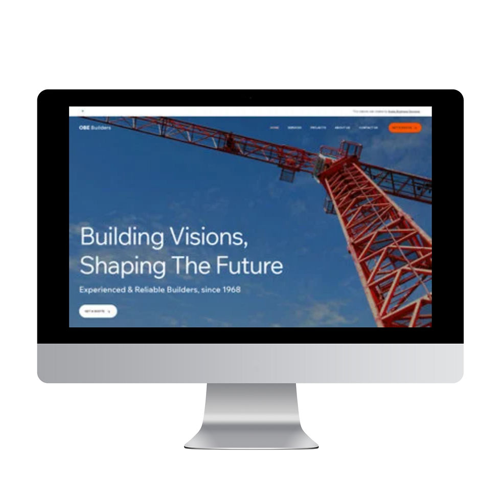Preview of Construction-1 website template for construction industry.