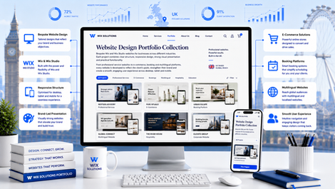 Website design portfolio collection by Wix Solutions