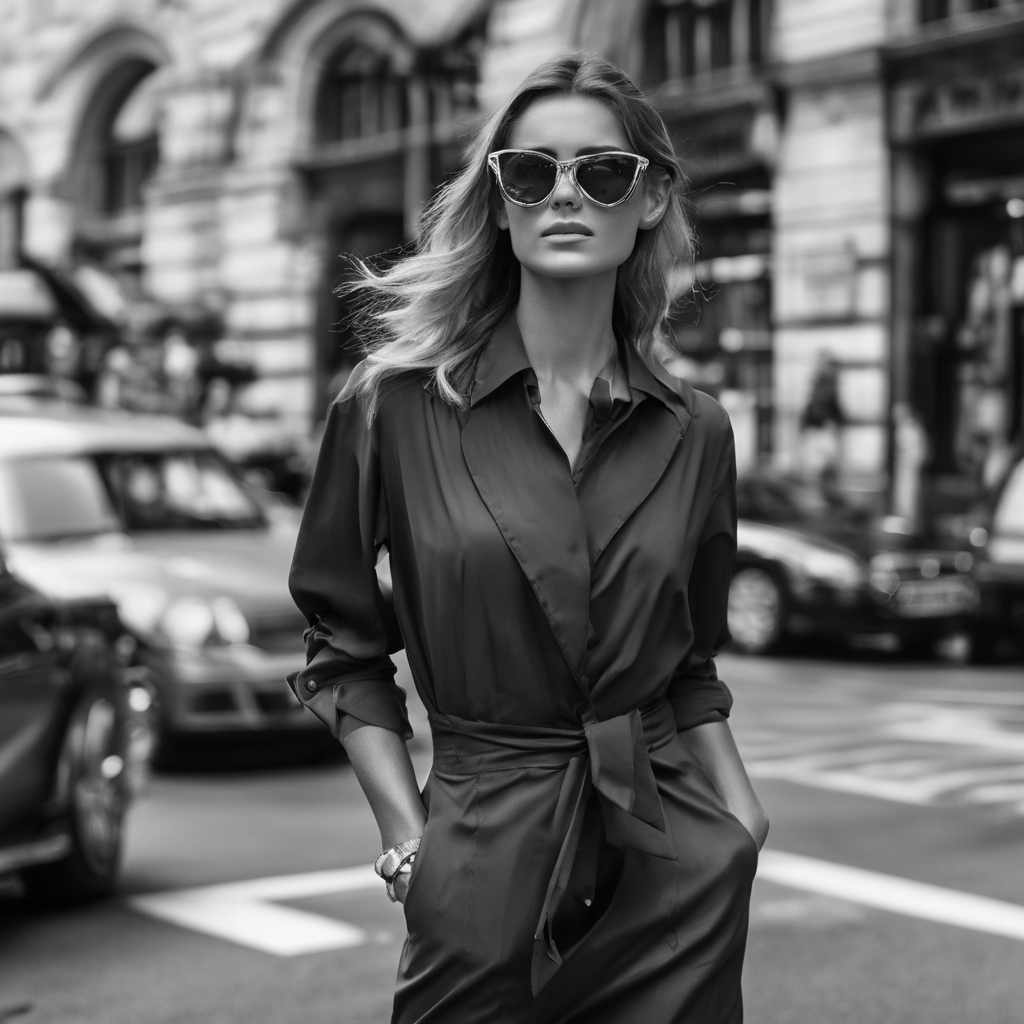 Black and white modern dress