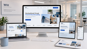 Realistic Wix Solutions visual marketing system across website, social, email and analytics