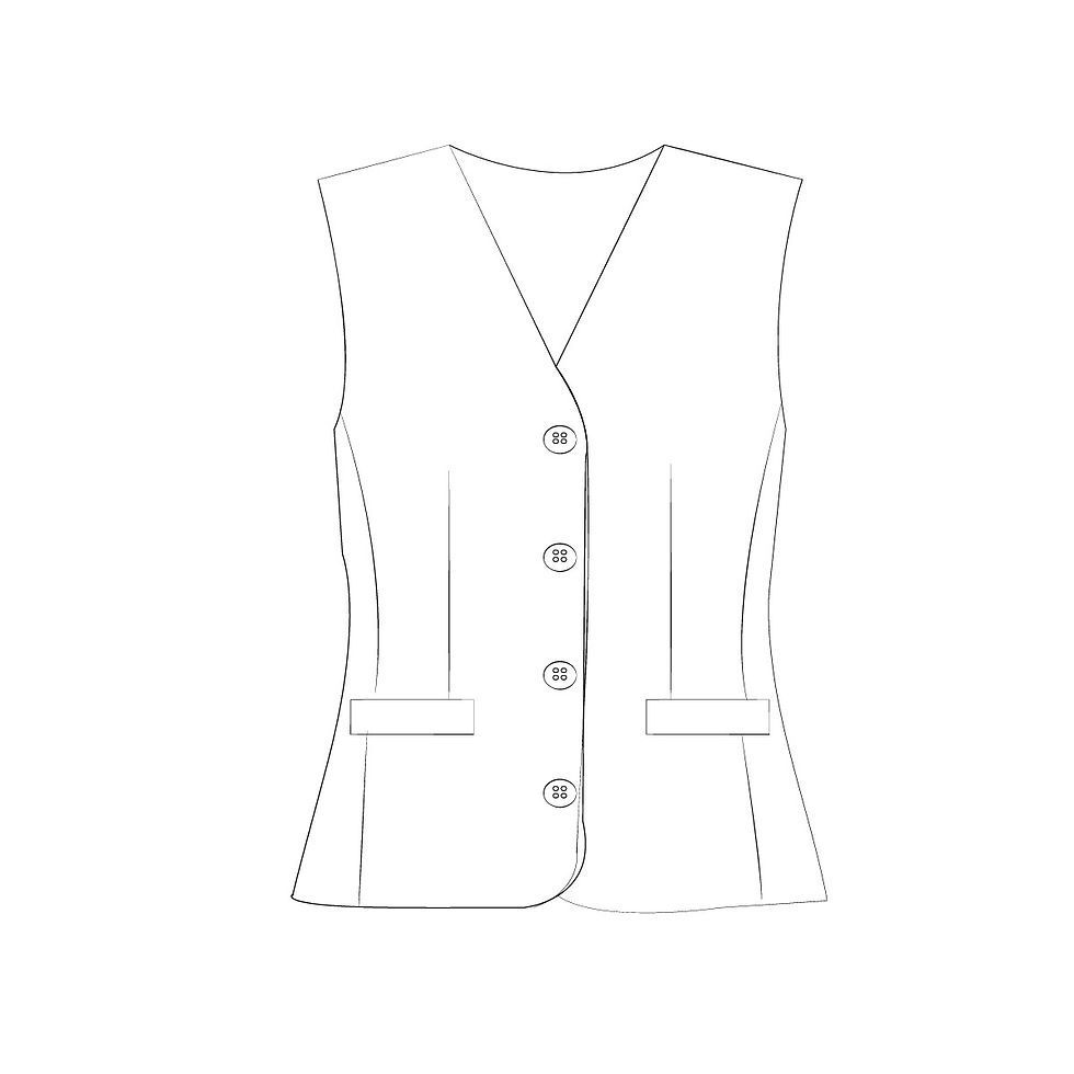 Klasikinė moteriška liemenė iš skirtingų spalvų austų audinių