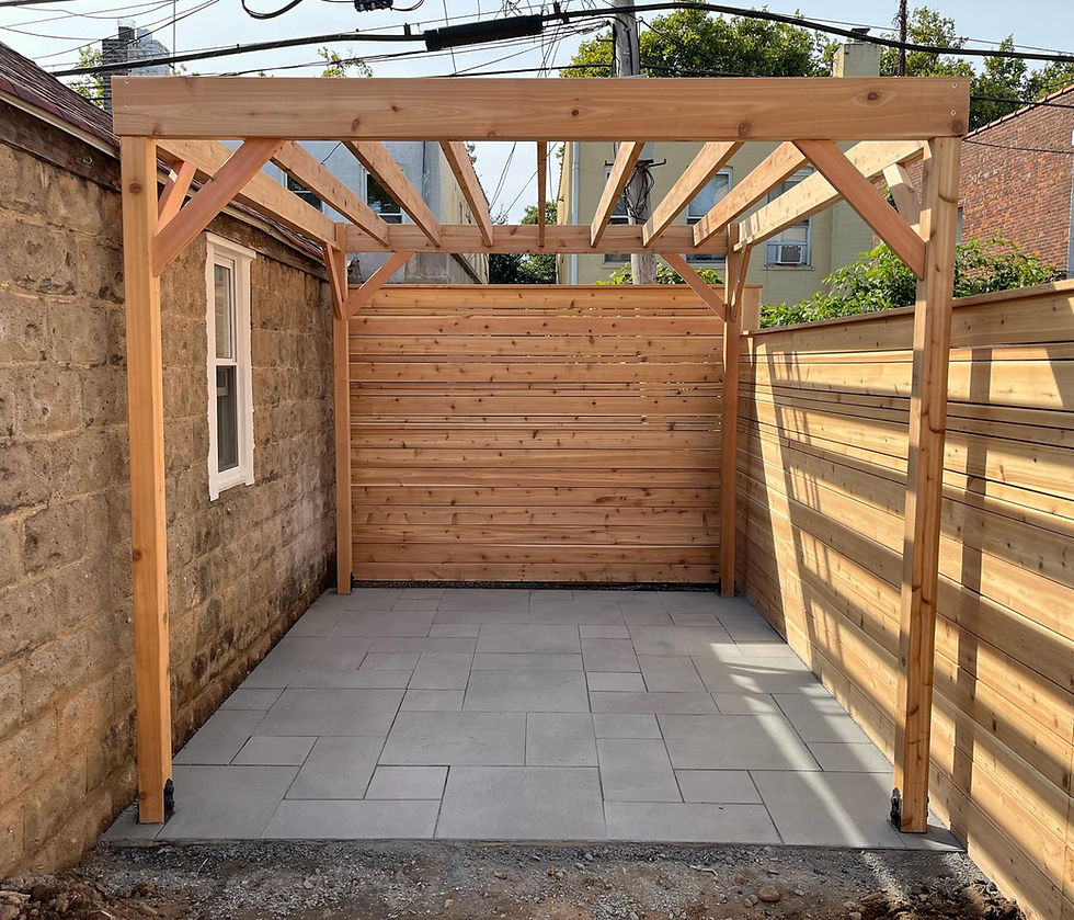Custom wood fence installation in Park Slope Brooklyn