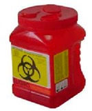 RECOLECTOR DE POLIPROPILENO PARA PUNZOCORTANTES CAPACIDAD VOLUMEN: 1.5 LT