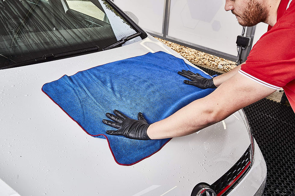 Jumbo Microfiber Drying Towel - In Action