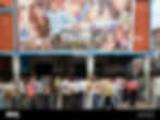 long queue to buy movie tickets