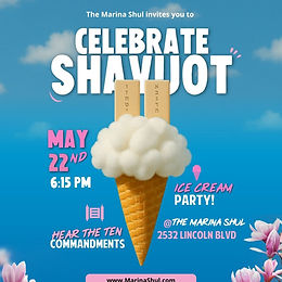 Shavuot Afternoon Ice Cream Party + 10 Commandments Reading