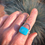 Thumbnail: Turquoise Arches Ring Size 7.5