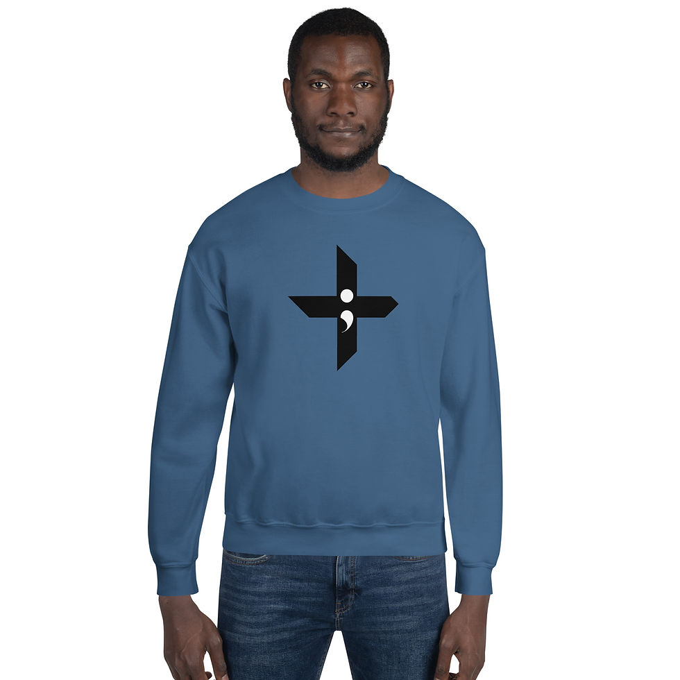 Thumbnail: Not The End (Black Cross) Unisex Sweatshirt