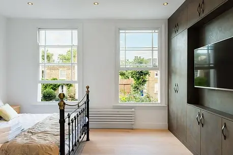 Home renovation, wardrobes, windows, interior restoration, bedroom