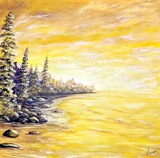 Golden Dream - Lesa Sears Fine Art_ Acry