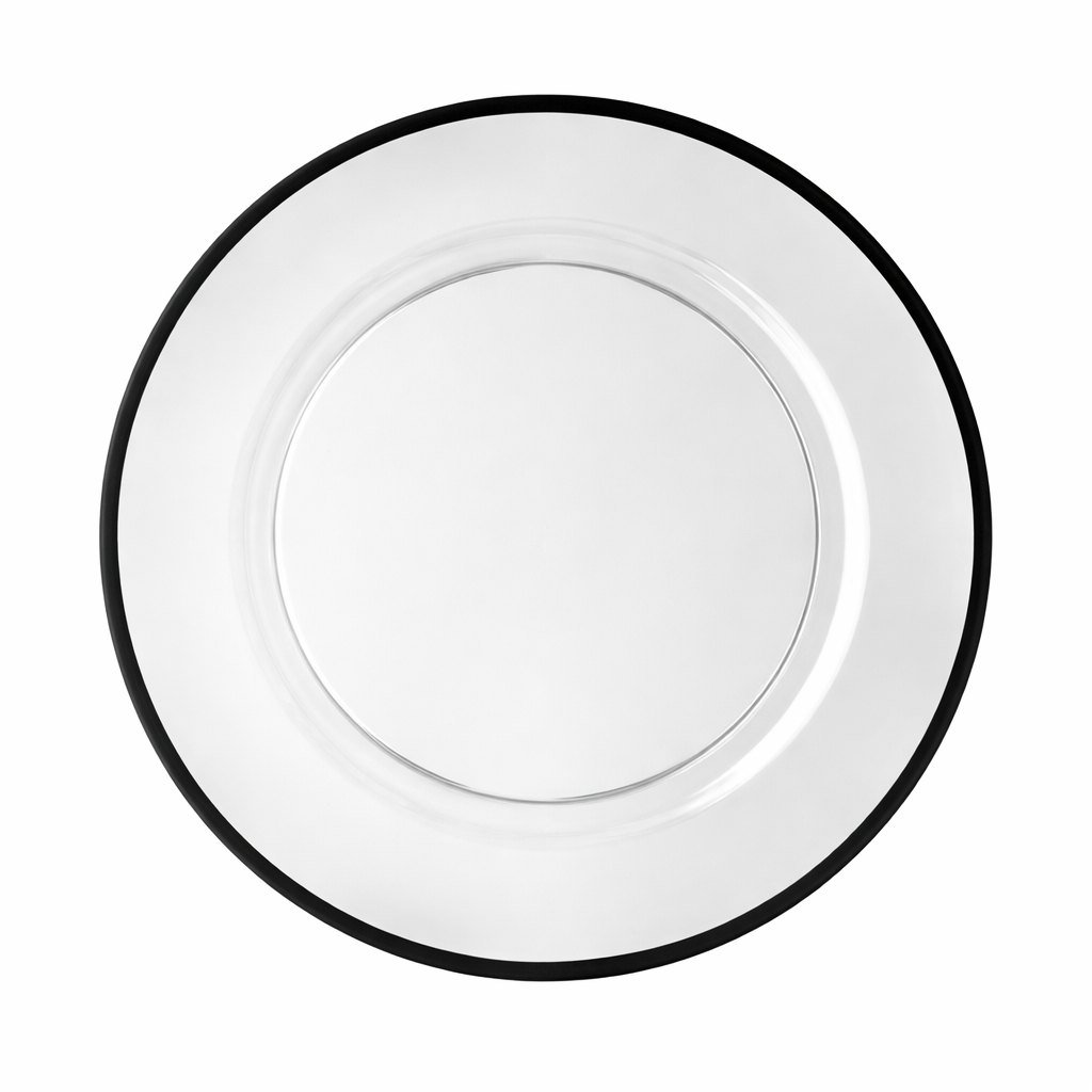 Solid Black Edge Charger Plate
