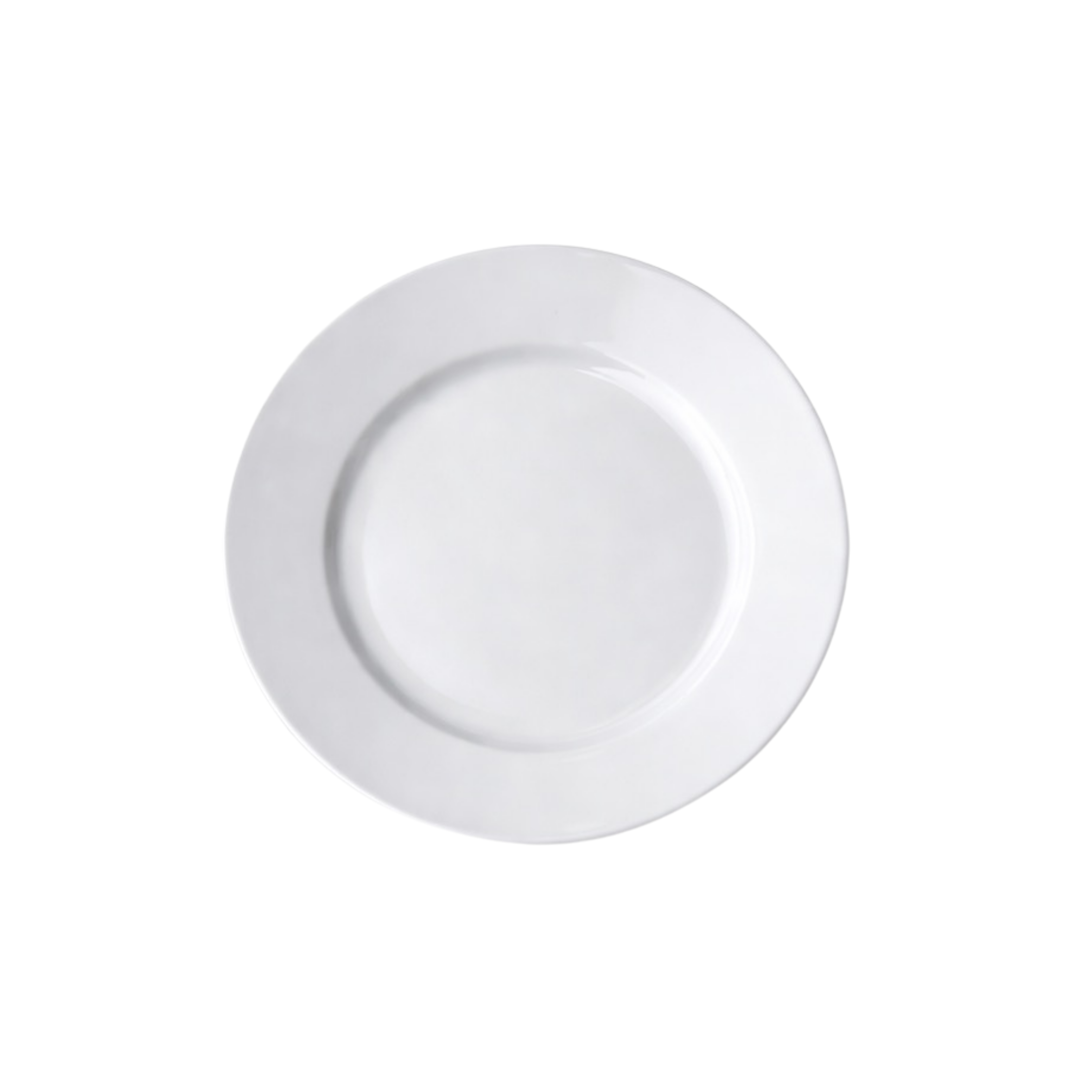 Bright White Rolled Edge Salad Plate