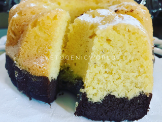 Lemon Keto Marble Cake