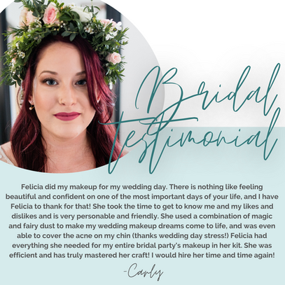  Bridal Testimonial Winchester Virginia Wedding Makeup