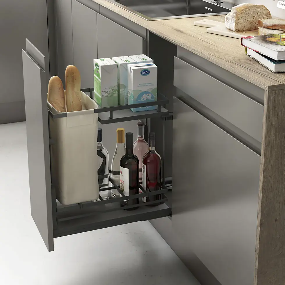 Línea Flat - Botellero Panero Antracita Extraíble