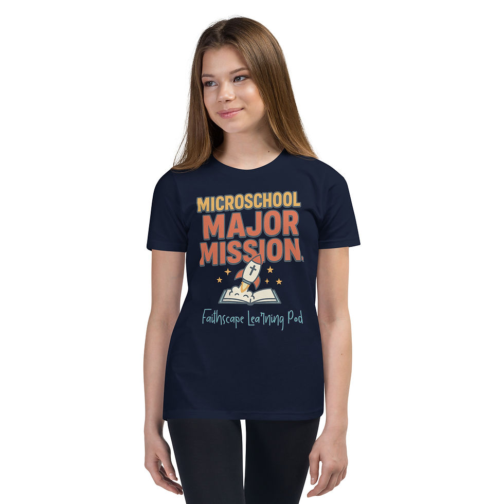 Thumbnail: "Microschool Major Mission"Youth Short Sleeve T-Shirt