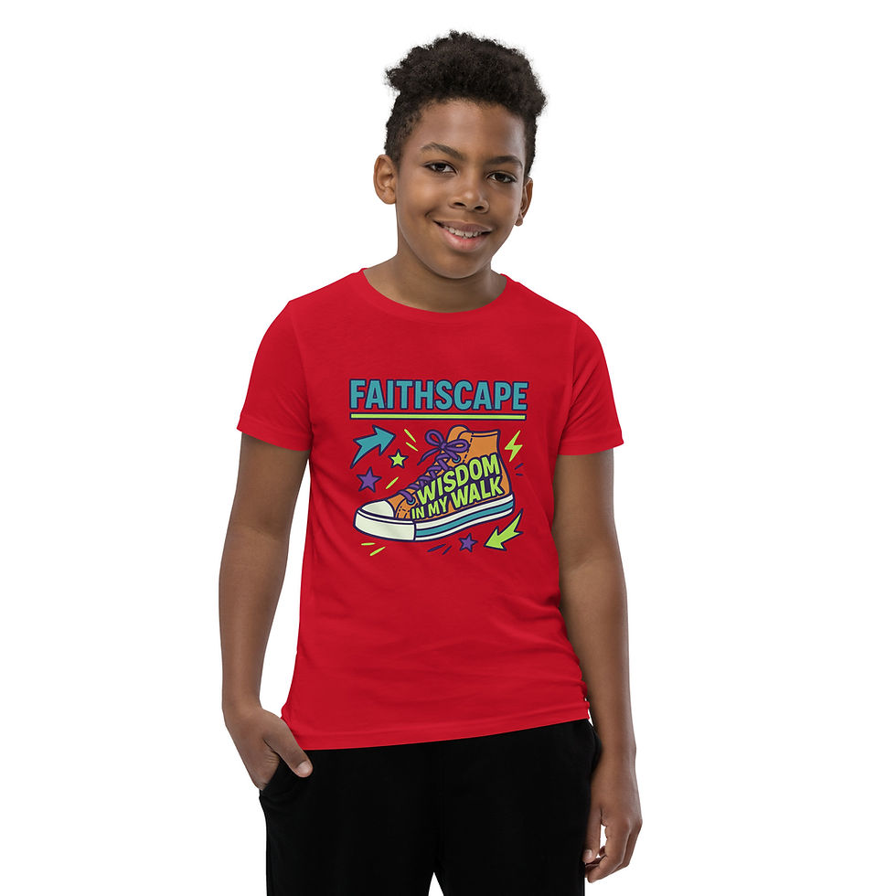 Thumbnail: "Wisdom in My Walk"-Youth Short Sleeve T-Shirt