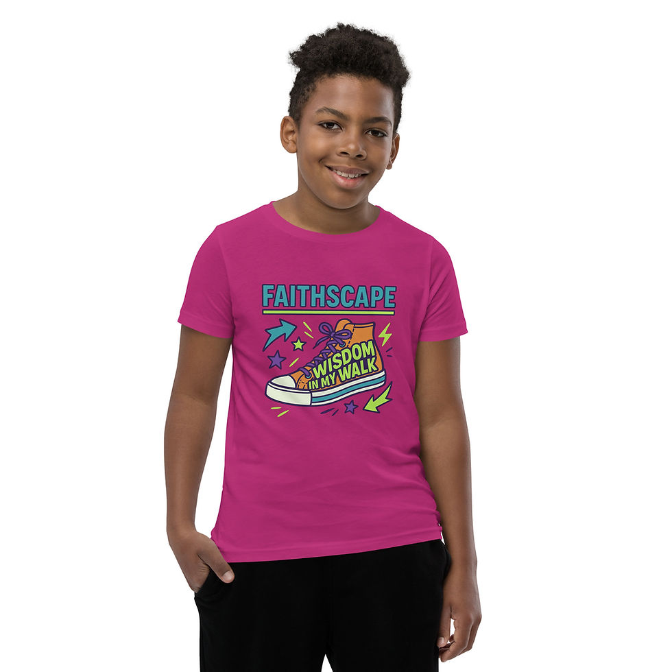 Thumbnail: "Wisdom in My Walk"-Youth Short Sleeve T-Shirt