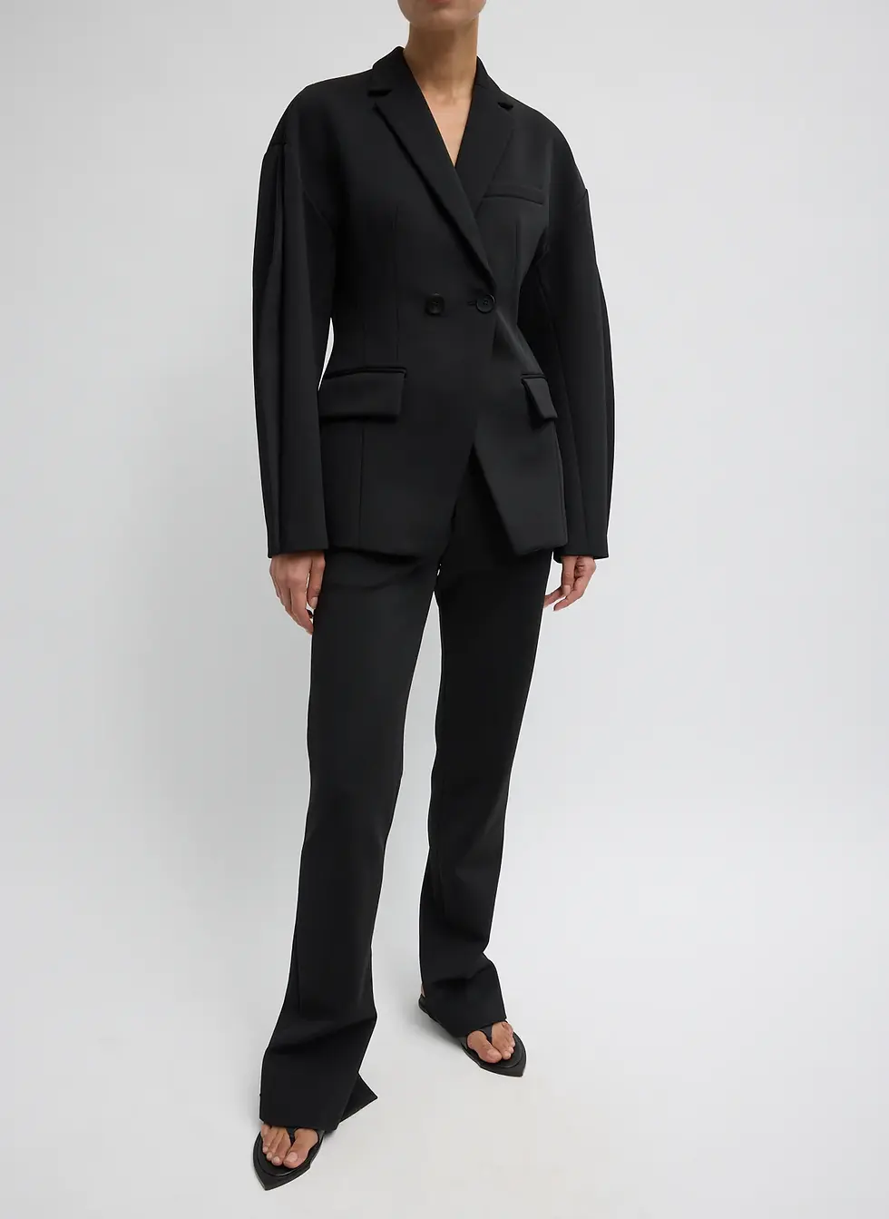 Thumbnail: Spring Bonded Twill Elfie Trousers With Slits