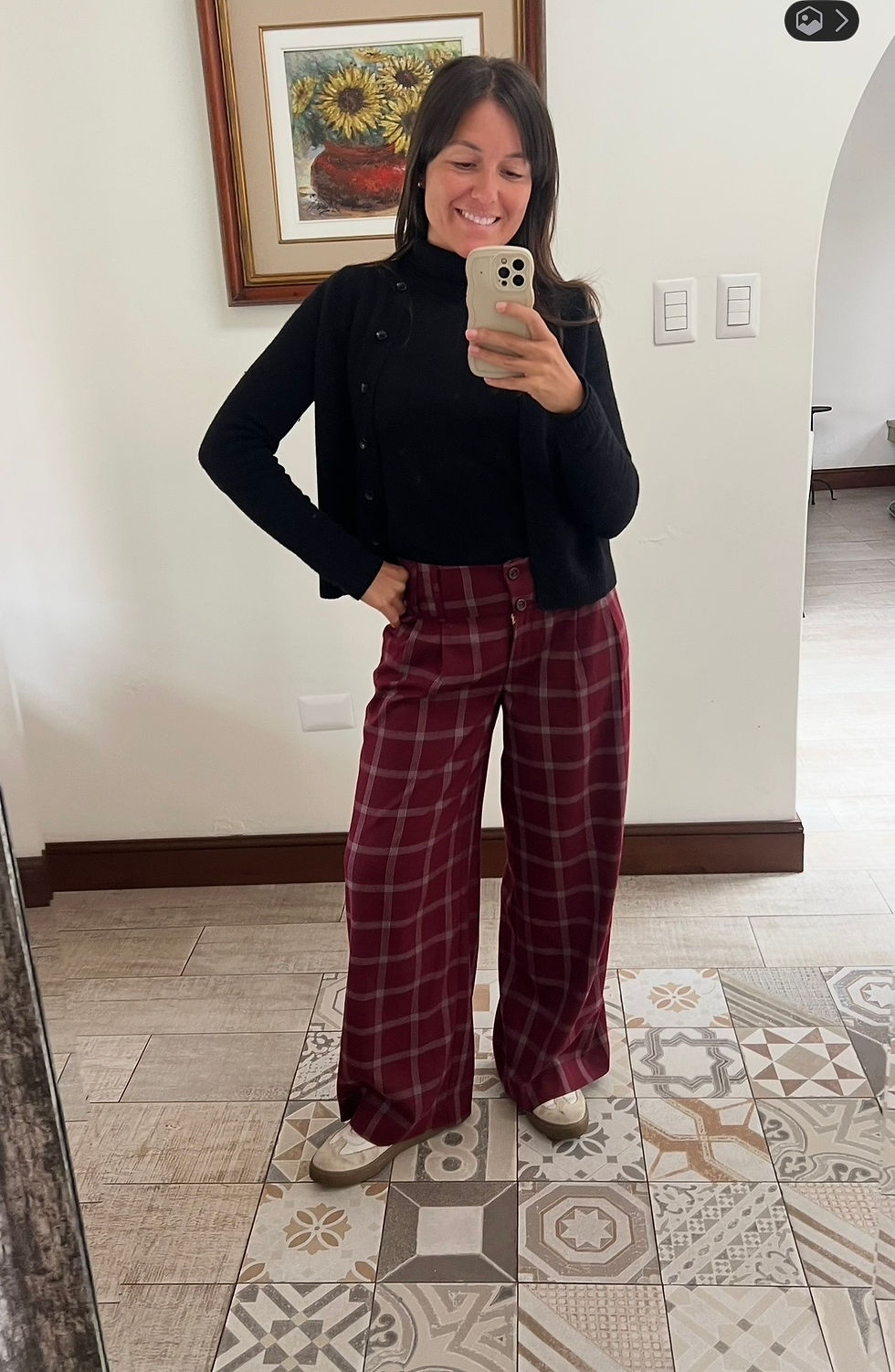 Miniatura: Pantalón Amalia Burgundy Tartan