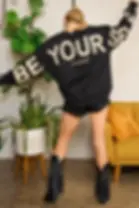 Be Your Self oversized sweatshirt 