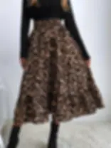 In the Wild leopard print skirt 