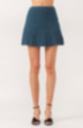 Tinsley teal pleated knit skirt 
