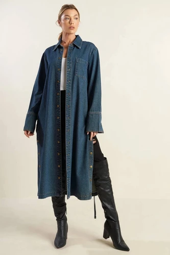 Blair Denim Midi Dress/Jacket | Nusa Boutique